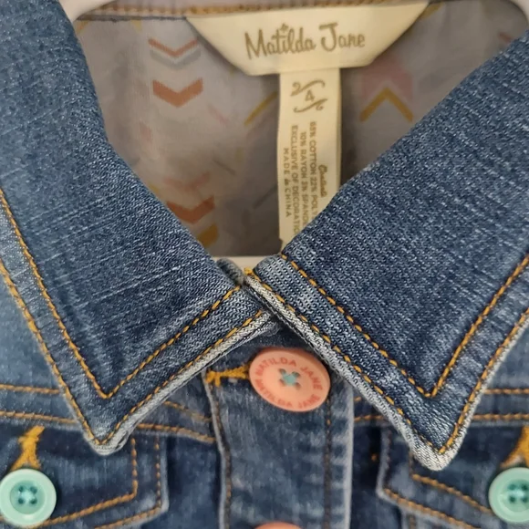 Matilda Jane It's True Denim Vest Sz. 4 NWOT - Picture 2 of 7